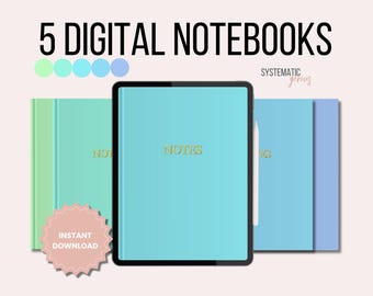 DIGITAL NOTEBOOK | GoodNotes Notebook | Ipad Notebook | Hyperlinked Notebook | Digital Planner | Student Notebook | Notebook Journal | 2025
