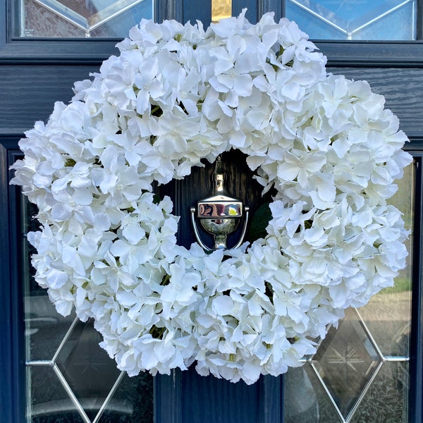 Spring summer  Hydrangea wreath for front door