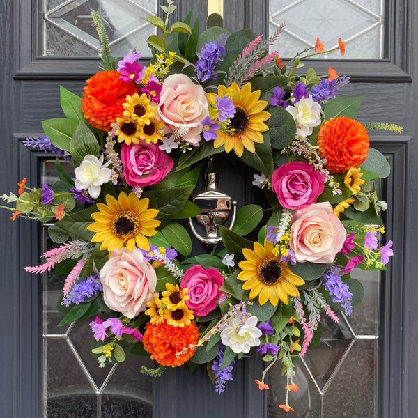Summer wreath for front door