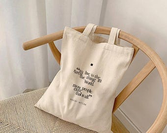 Oscar Wilde Quote Canvas Tote Bag: Literary Gift