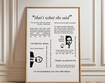 The Office Quotes Art Print: Funny Dunder Mifflin Wall Decor (Digital Download)