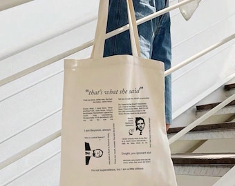 The Office Tote Bag: Scranton Electric City Cotton Canvas Reusable Shopping Bag