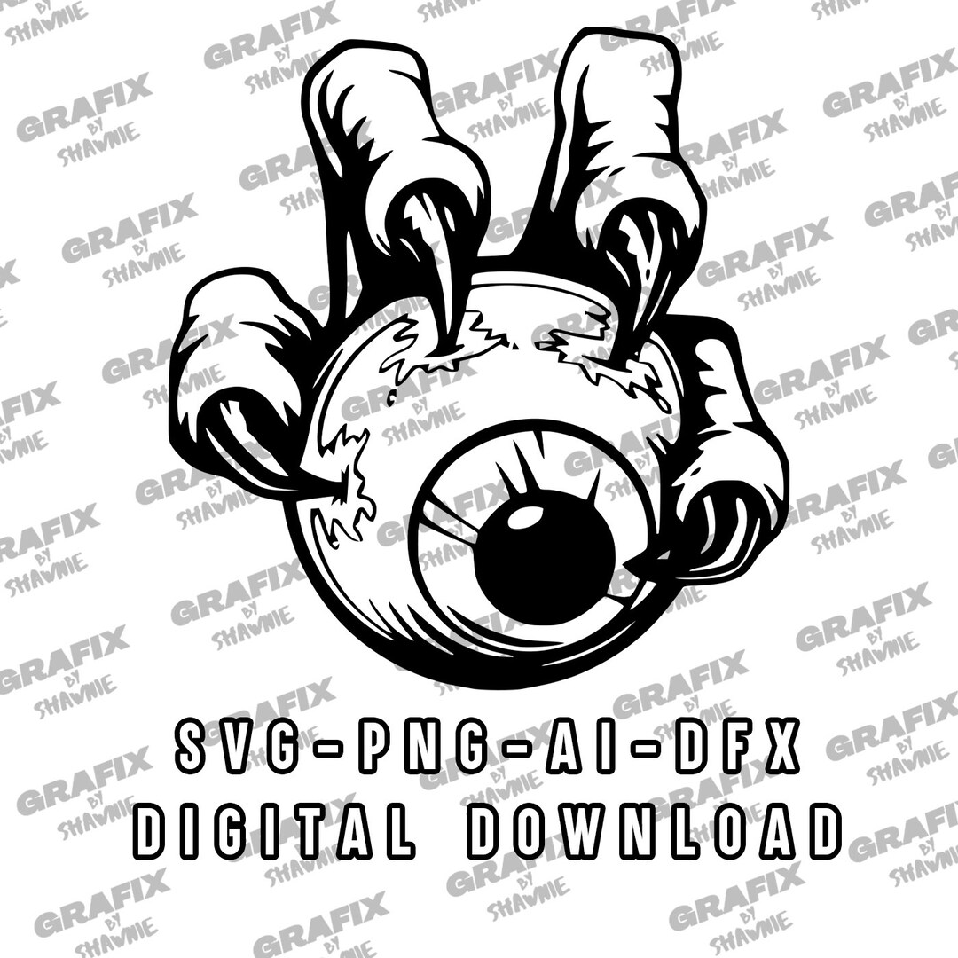Claw Eye Decal Sticker Decals SVG PNG JPG Etsy
