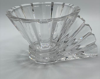 Vintage Modern Rosenthal Studio Linie Germany Lead Crystal Vase/ tea light candle holder