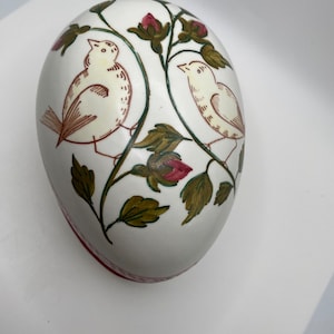 Vintage made in Italy Hand Painted Love Bird Design Trinket Bowl