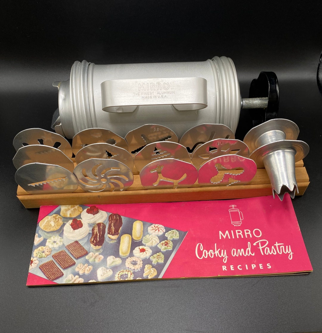 Mirro Vintage Cooky Cookie Pastry Press Book 12 Discs 3 Tips Etsy