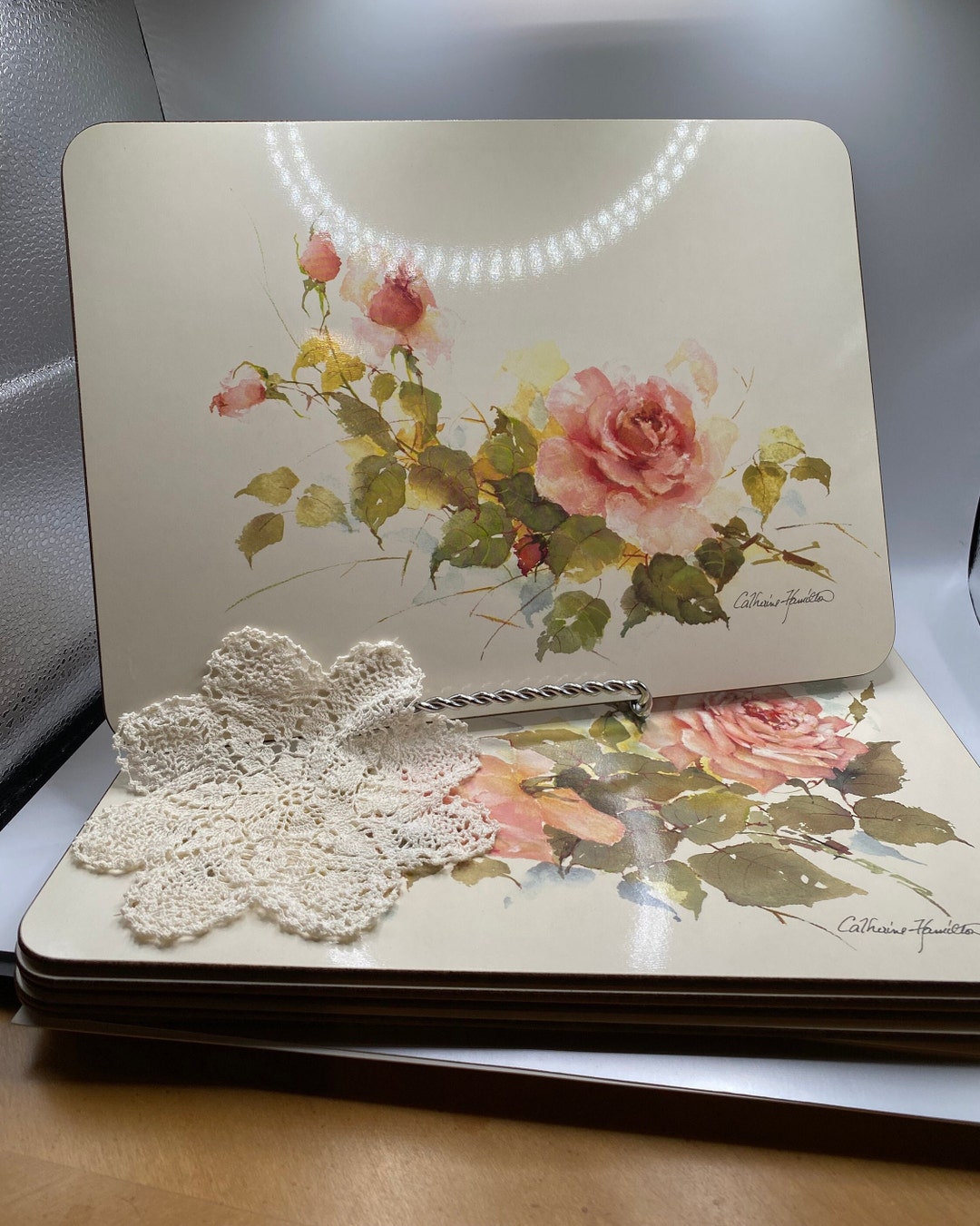 Jason Designer Collection 6 Placemats Rose Elegance by Etsy New Zealand