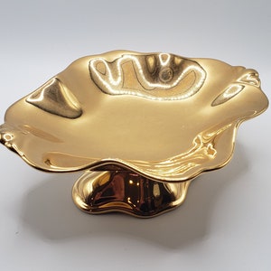 Vintage Royal Winton Grimwades Golden Age Candy Dish Gold Jewelry Mid Century England