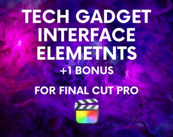 Elementos de interfaz de dispositivos tecnológicos de Final Cut Pro (descarga digital)