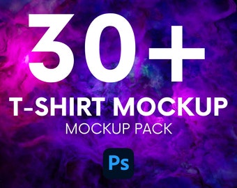 Más de 30 diseños de maquetas de camisetas para Photoshop (descarga digital)