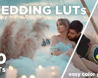 30 LUT de bodas para la gradación de color de DaVinci Resolve (PDF)