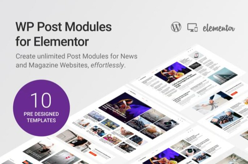 Enhance your website with WordPress Post Modules for Elementor. This pack includes stylish, customizable modules to display posts, categories, and more. Ideal for bloggers and website owners looking to improve design and functionality.