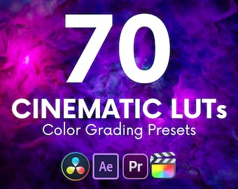70 LUT cinematográficas: ajustes preestablecidos de gradación de color (descarga digital)