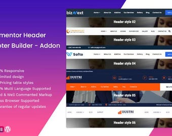 Elementor Header Footer Builder Addon: Website Design Templates