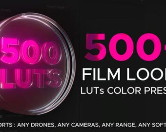 Más de 500 LUT de looks cinematográficos y ajustes preestablecidos de color para Premiere Pro