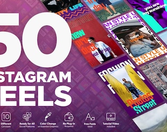 50 Instagram Reels Pack for Premiere Pro | 50 Premiere Pro Templates for Instagram Reels| Instagram Reels Pack 50 Templates for Premiere Pro