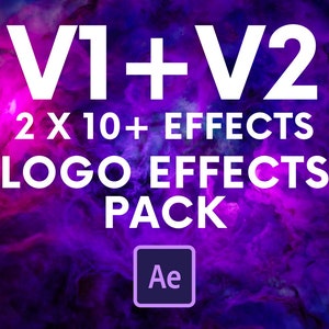 2 Pack After Effects Logo Animation: 10+10 Stunning Effects V.1 + V.2 | Logo Animation Pack 10+ Effects for After Effects