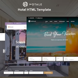 Szablon witryny HTML hotelu Hotale