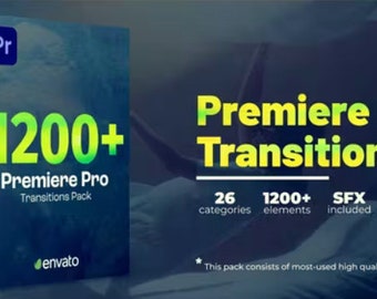 1200+ Premiere Pro Transitions | Over 1200 Premiere Pro Transitions | Mega Pack 1200+ Transitions Premiere Pro | 1200+ Seamless Transitions