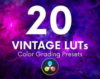 20 LUT de color vintage para DaVinci Resolve
