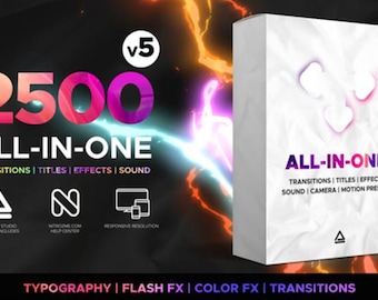 Biblioteca de 2500 transiciones de After Effects: Megapaquete todo en uno