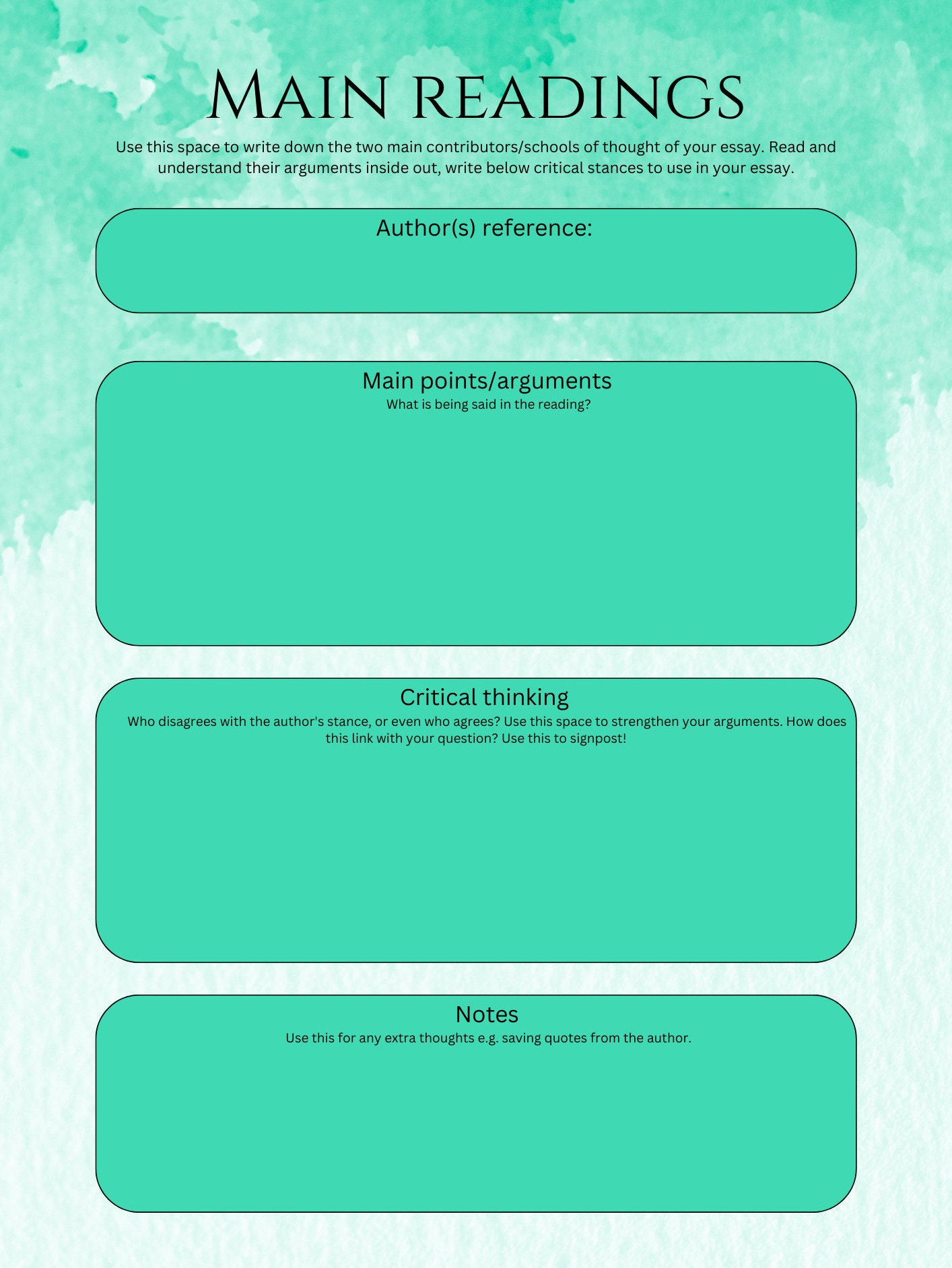 Instant Download Fillable Essay Pack | Essay Pack for University ...