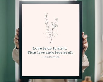 Toni Morrison Beloved Quote Poster | Digital Download