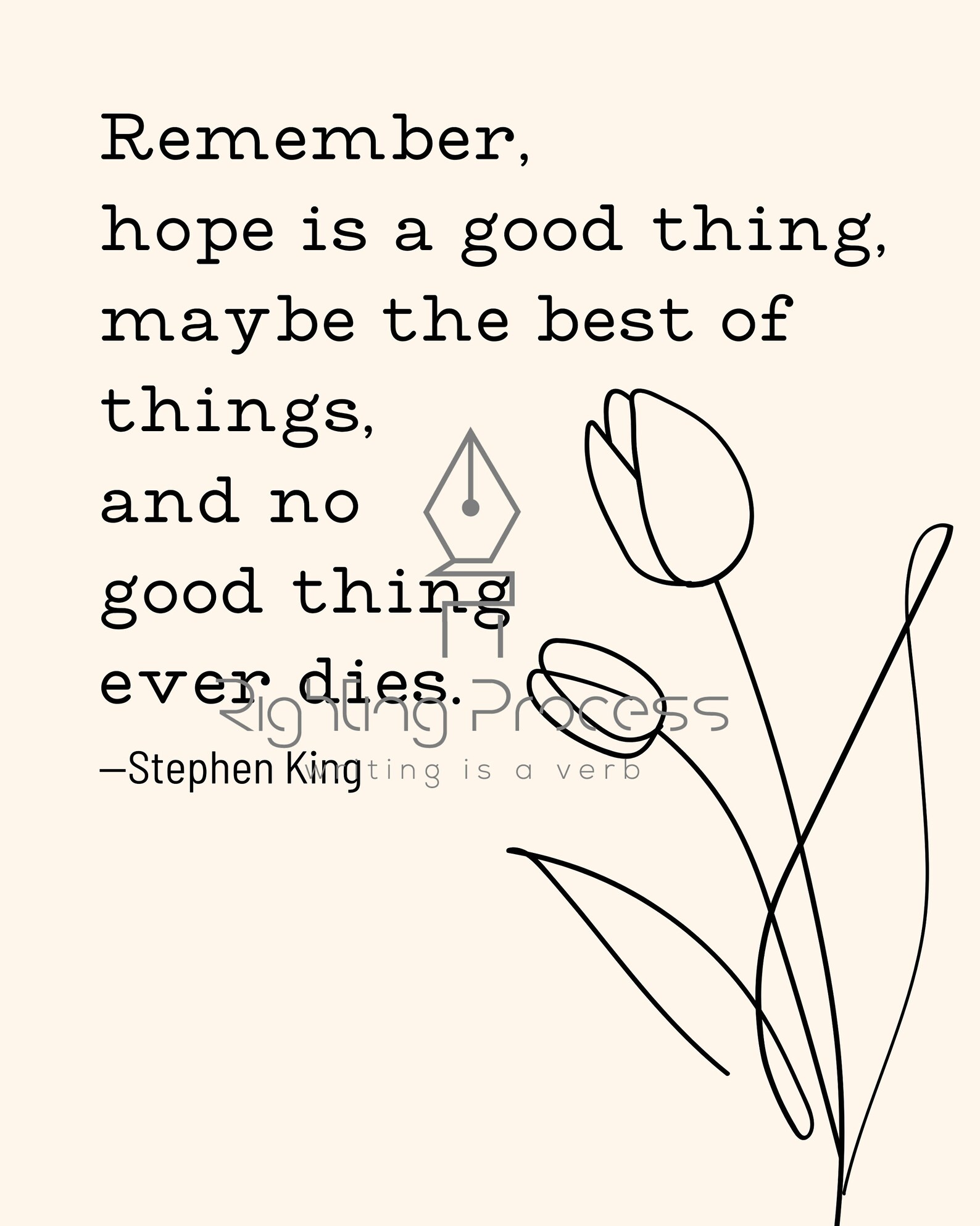 Stephen King Shawshank Redemption Quote Poster | Digital Download - Etsy