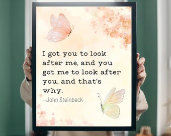 John Steinbeck van Mice and Men quote poster | Digitale download