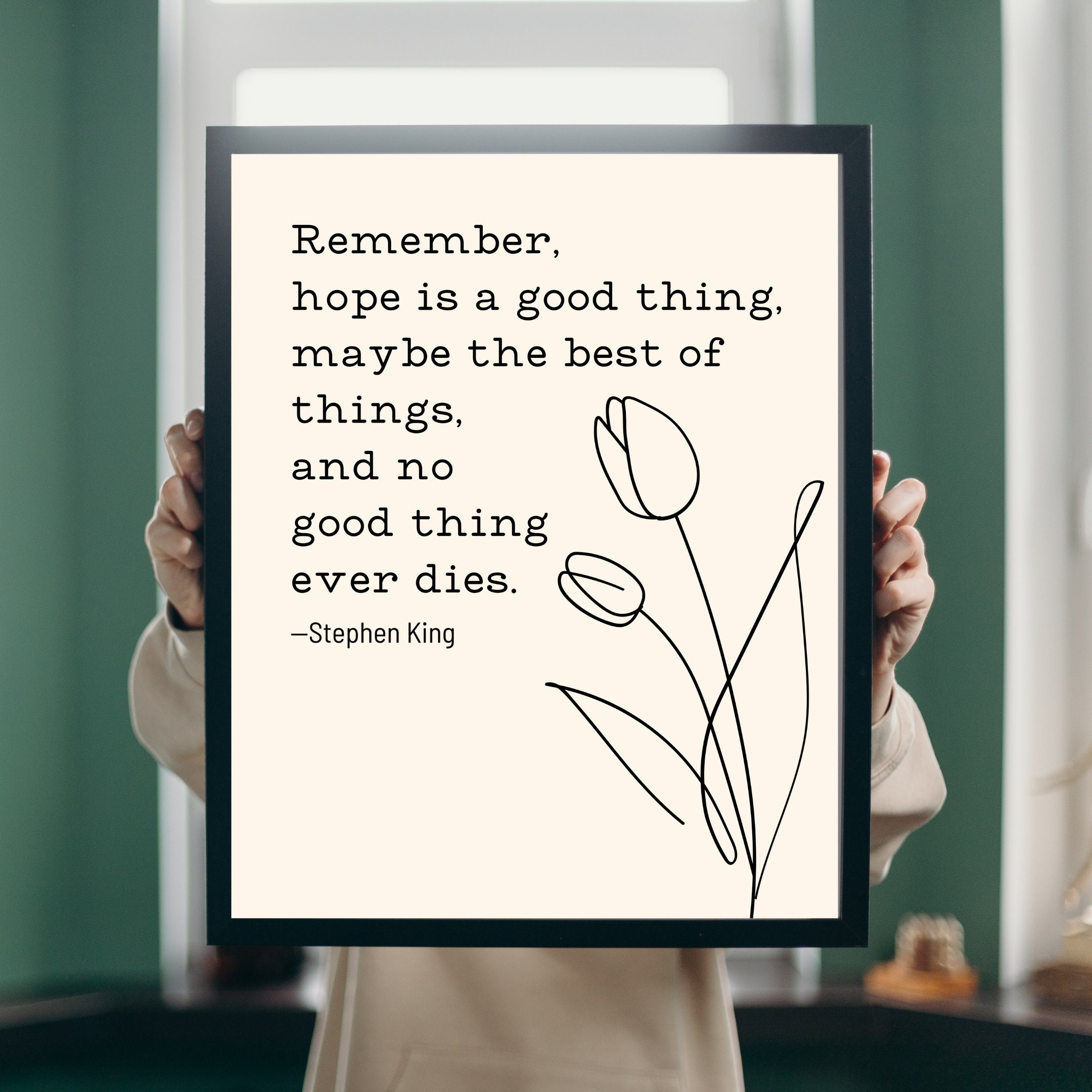 Stephen King Shawshank Redemption Quote Poster | Digital Download - Etsy