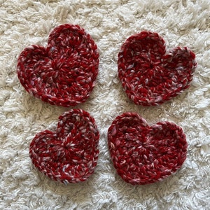 Crochet Heart Coaster (Set of 4)