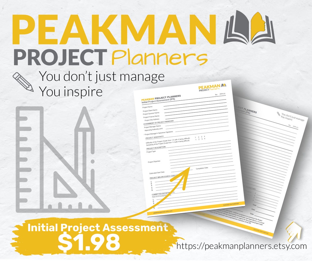 Project Initial Assessment Example Initial Project Assessment (IPA) Project Management - Etsy