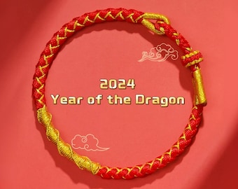 Bestseller 2024 Year of the Dragon Lucky Red Bracelet, hand woven, Protection,couple bracelets, gift for him,gift for her, mother's day gift