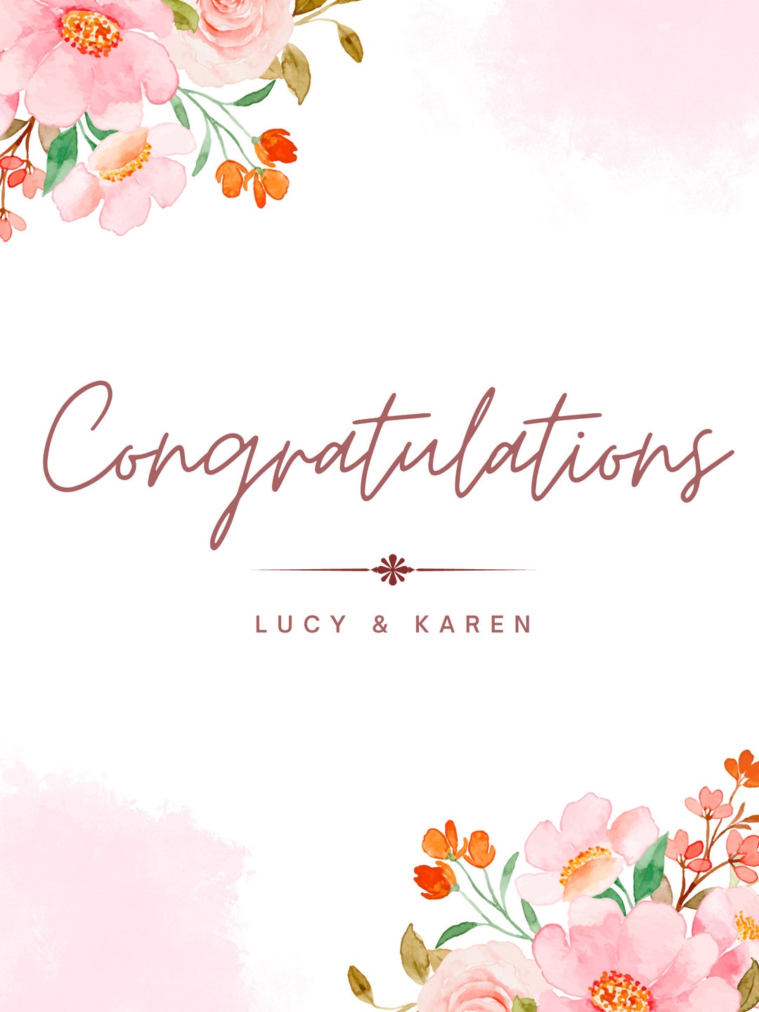 Pink Congratulations Sign (digital Print) - Etsy