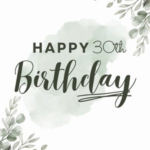 Elegant Birthday Sign (digital print)