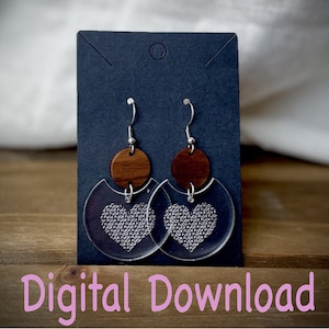 SVG - "FUCK" versteckt in Herzohrring Dateien - Hidden Words - Herz - Glowforge - Digital Download - unangemessenes Geschenk