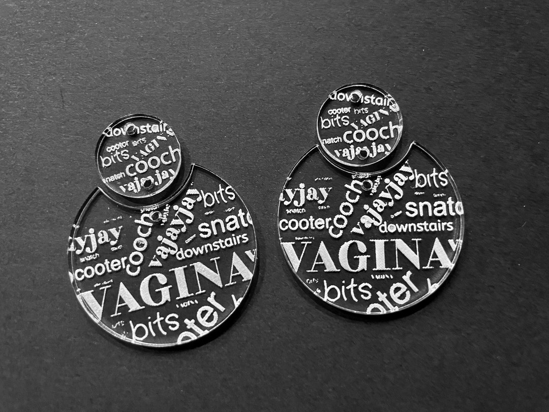 SVG- Vagina Earring Laser Cut File - Vagina Earring SVG - Glowforge Cut ...