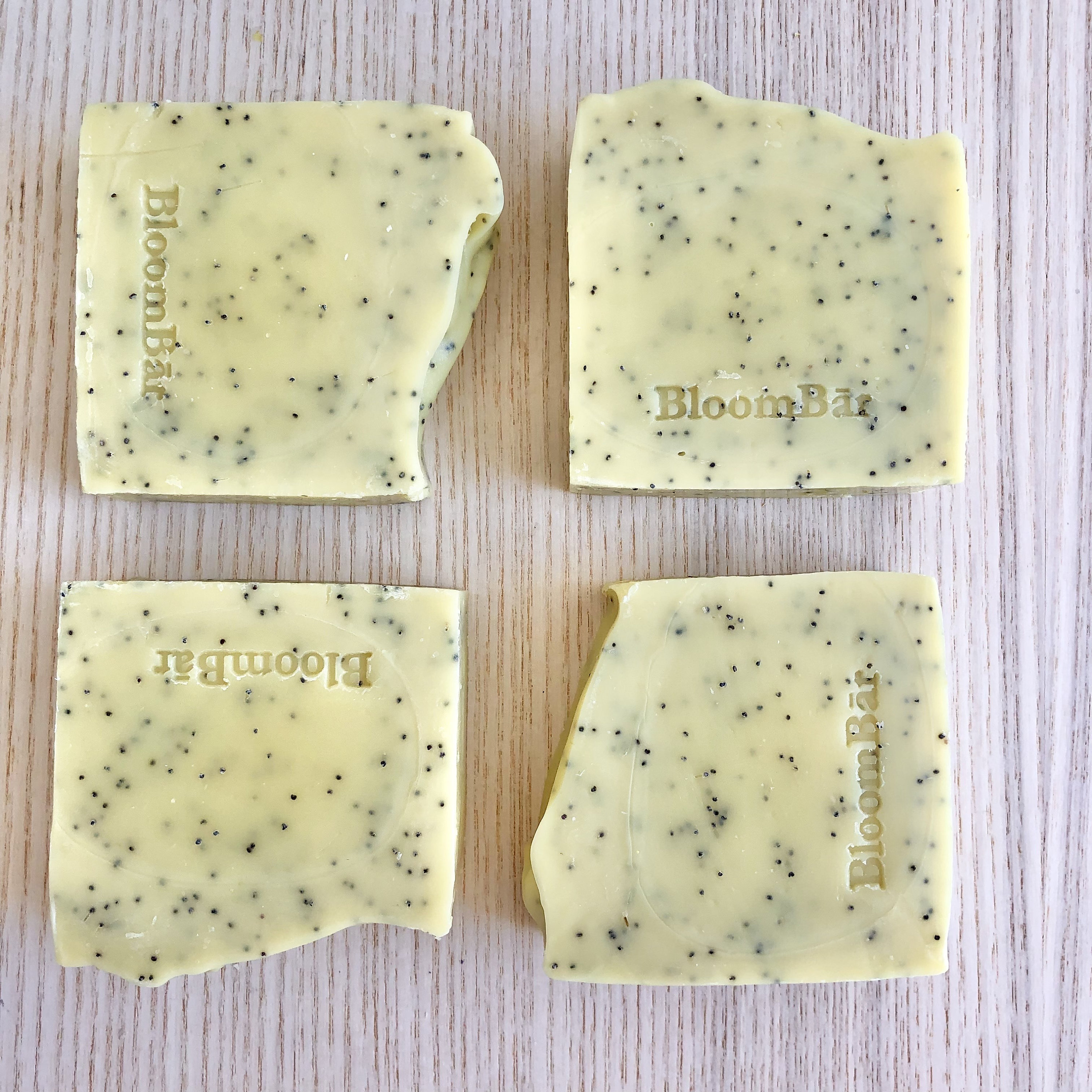 Lemon Poppy Seed Exfoliating Yellow Shea Butter Soap Handmade Small