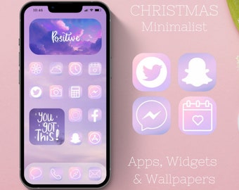 Purple App Icons, Aesthetic iPhone theme, Purple Icons, Iphone Aesthetic Theme, Purple Icon Pack, Purple App, Icon Aesthetic, iOS App Icon