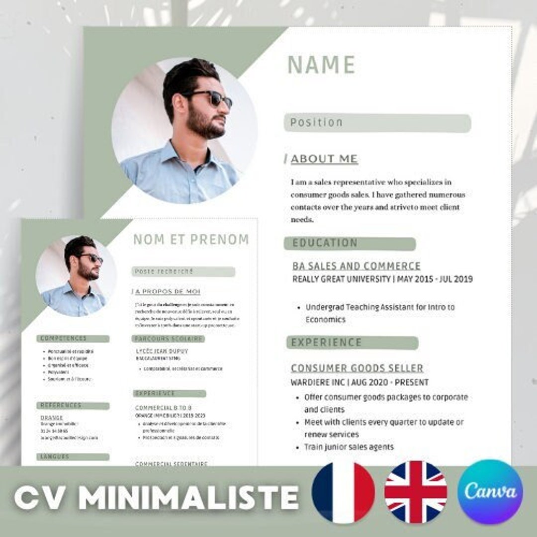 cv-template-minimalist-professional-resume-template-with-etsy