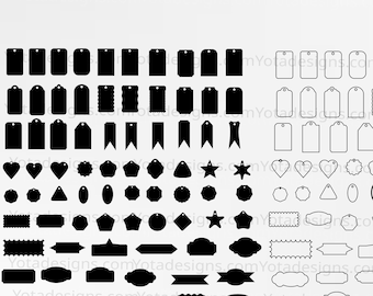 Étiquettes SVG, lot de 147 balises svg, vêtements, étiquette Silhouette svg, contour svg, personnalisé, couper des fichiers, cricut SVG, cadeau, png, dxf, eps, modèle de balises