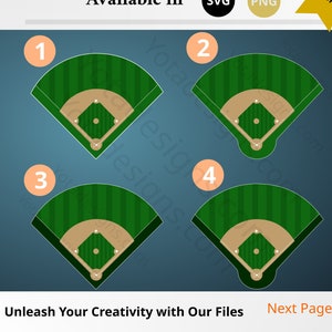 Baseball Field SVG bundle, PNG, 19 Different designs, Digital Design, Baseball Graphics, Field Design, Clip Art, instant download