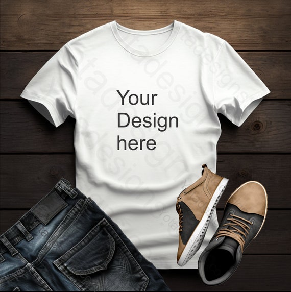 T-shirt mockup, white T-shirt mockup, Digital mock up for t-shirt, clothes,  digital files, thsirt mockup instant download