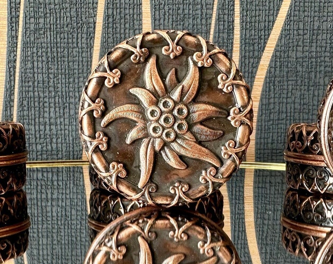 Retro Floral Vintage Pill Container - Mid-Century Medicine Storage