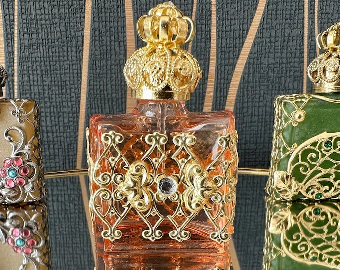 Pink Glass Bottle - Elegant Home Decor