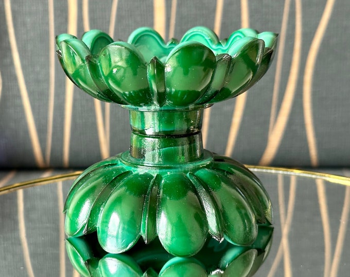 Unique Malachite Glass Candle Holder - Stylish Decor for Office, Bedroom, or Living Room