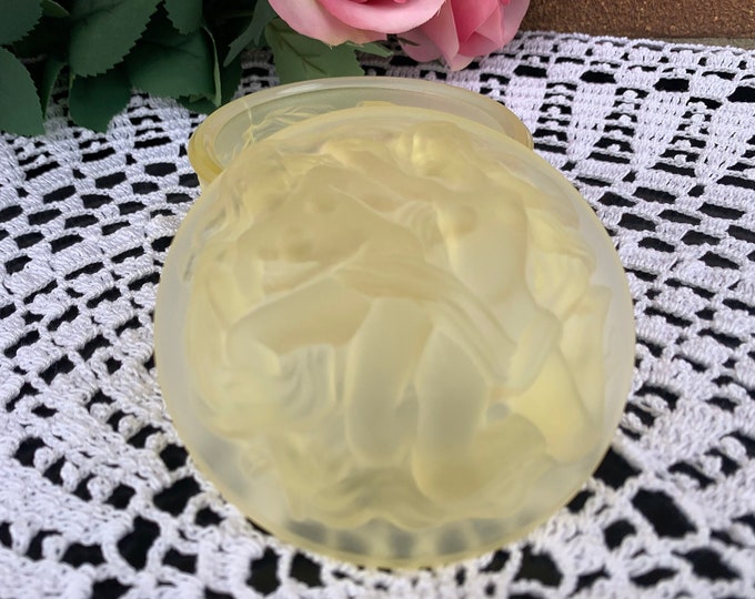 Yellow Frosted Glass Box