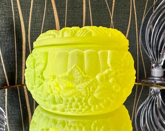 Vintage Uranium Glass Box - Hoffmann & Schlevogt Vintage Home Decor