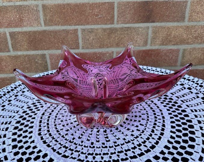 Collectible Glass Bowl by Josef Michal Hospodka - Crafted in Glassworks Chřibská, Czech Republic