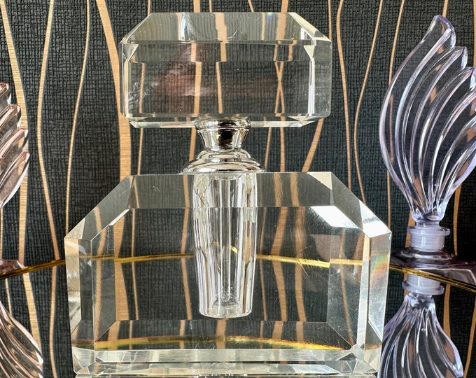 Handcrafted Crystal Perfume Bottle from Oleg Cassini Workshop